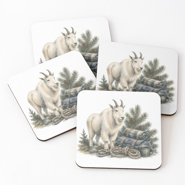 Item preview, Watercolor Mountain Goat Adventure Art designed and sold by Wild Whimsy Studio.