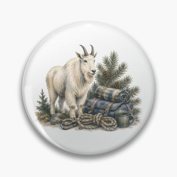 Item preview, Watercolor Mountain Goat Adventure Art designed and sold by Wild Whimsy Studio.