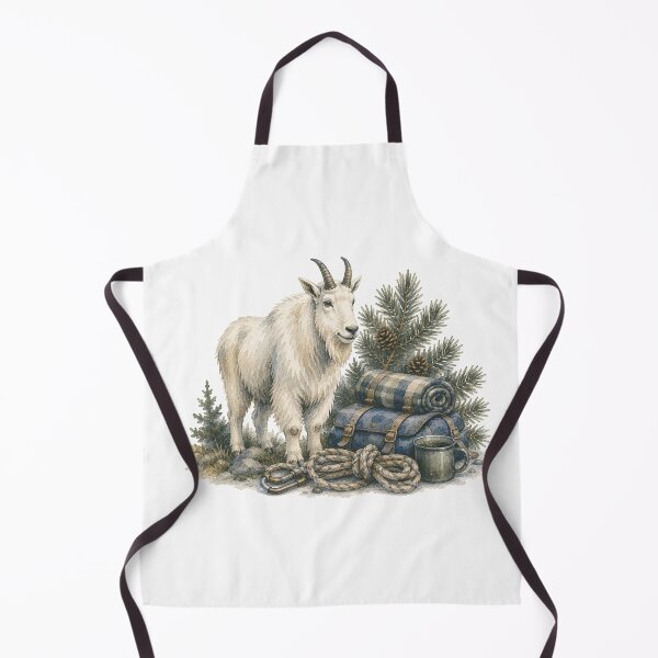 Item preview, Watercolor Mountain Goat Adventure Art designed and sold by Wild Whimsy Studio.