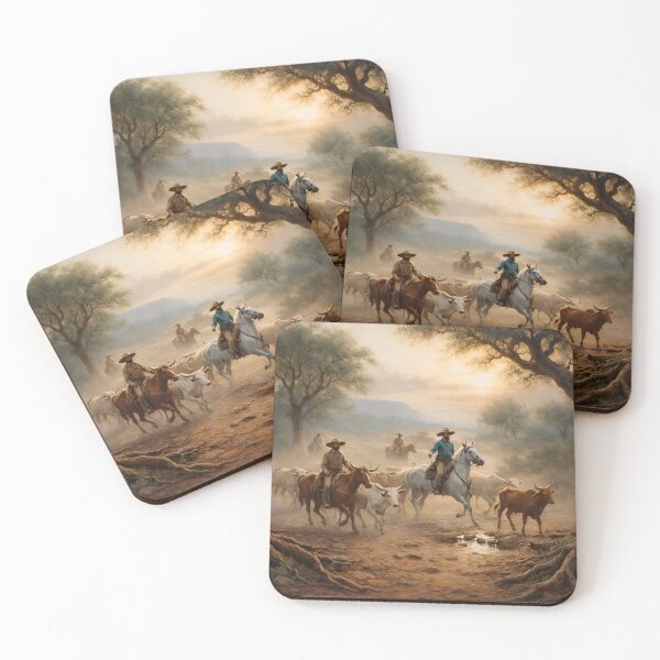 Item preview, Cowboys at Sunset designed and sold by TinCatOutPost.