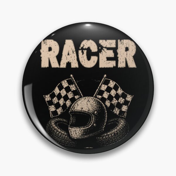 Item preview, Racer Vintage Helmet and Checkered Flags Graphic Track days motorsport fans racing driver pit crew designed and sold by Jt41.