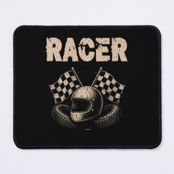 Item preview, Racer Vintage Helmet and Checkered Flags Graphic Track days motorsport fans racing driver pit crew designed and sold by Jt41.