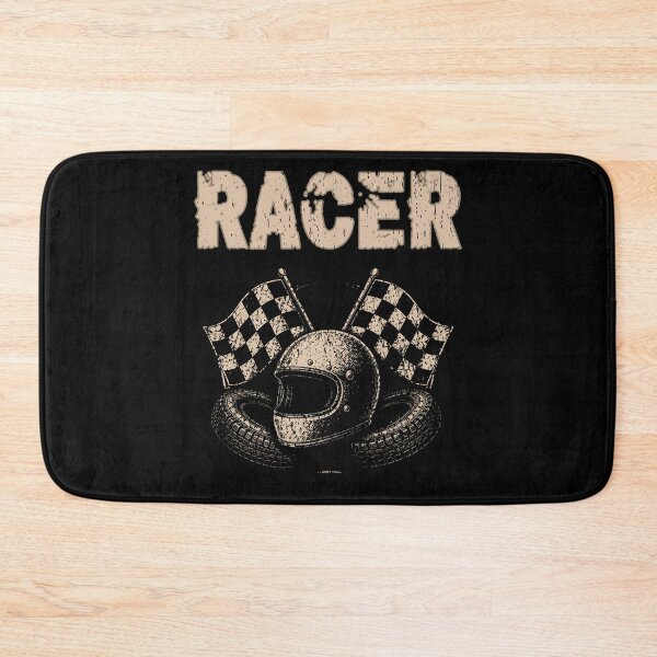 Item preview, Racer Vintage Helmet and Checkered Flags Graphic Track days motorsport fans racing driver pit crew designed and sold by Jt41.