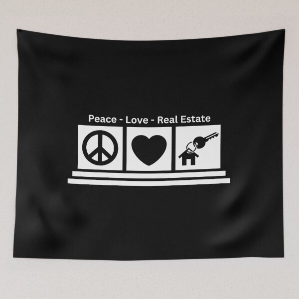 Item preview, Peace Love Real Estate designed and sold by Dondonmart.