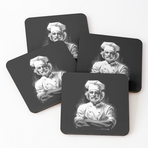 Item preview, Black and White Chef Portrait – Classic Culinary Kitchen Art designed and sold by inkoutninja.