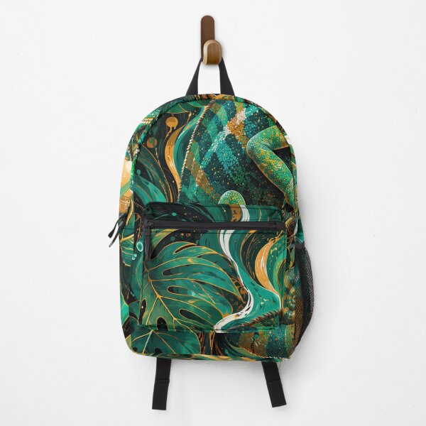 Item preview, Luxury Tropical Chameleon with Emerald and Gold Aesthetic designed and sold by ms_illustration.