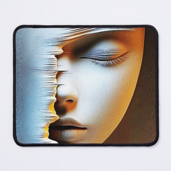 Item preview, Serene White Stone Woman Portrait Sculpture Art designed and sold by RamyGallery.
