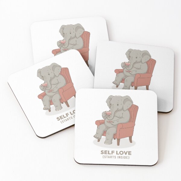 Item preview, Cozy Elephant Drinking Coffee Vintage Illustration designed and sold by Cozy Vintage Animal.