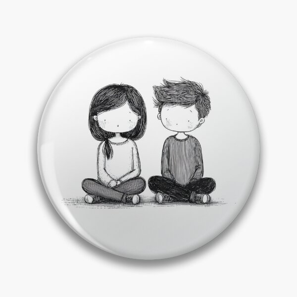 Item preview, Simple Love Couple Drawing – Calm Relationship Aesthetic Design designed and sold by JaiSoftStudio.