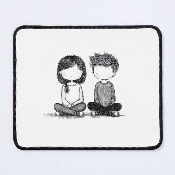 Item preview, Simple Love Couple Drawing – Calm Relationship Aesthetic Design designed and sold by JaiSoftStudio.