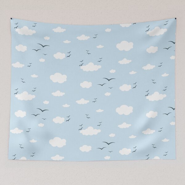 Item preview, Soft Clouds and Birds designed and sold by CeciReynaga.