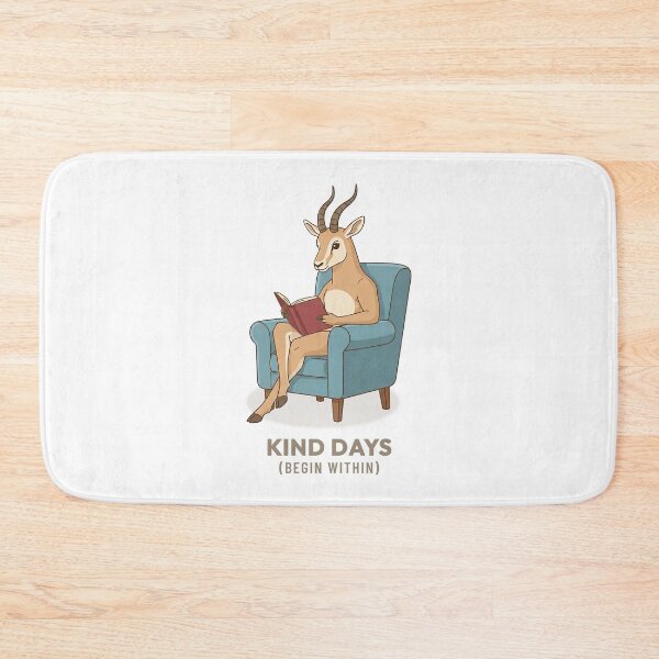 Item preview, Gazelle Reading Book Cozy Vintage Animal Slow Living Illustration designed and sold by Cozy Vintage Animal.