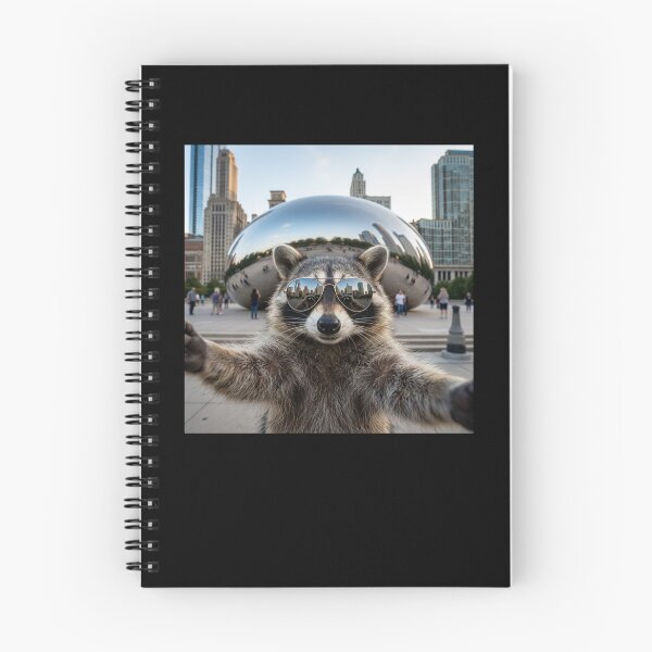 Item preview, Cool Raccoon Selfie Chicago The Bean Sunglasses designed and sold by snowry.