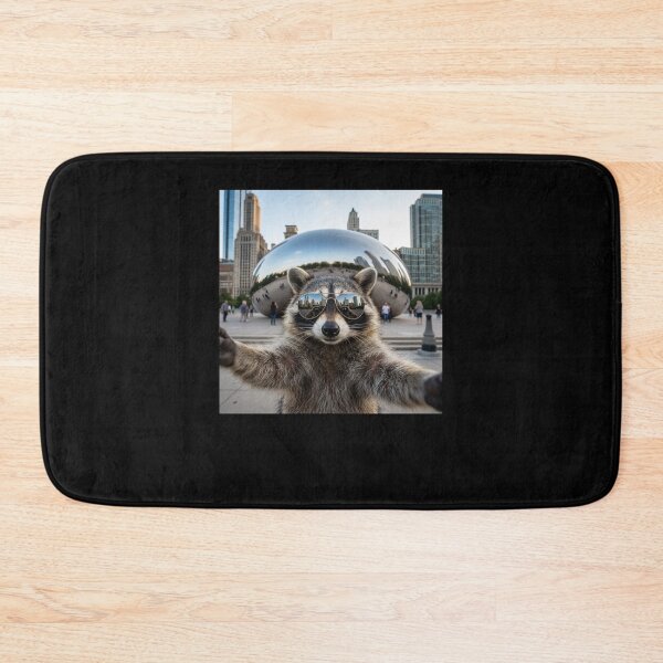 Item preview, Cool Raccoon Selfie Chicago The Bean Sunglasses designed and sold by snowry.