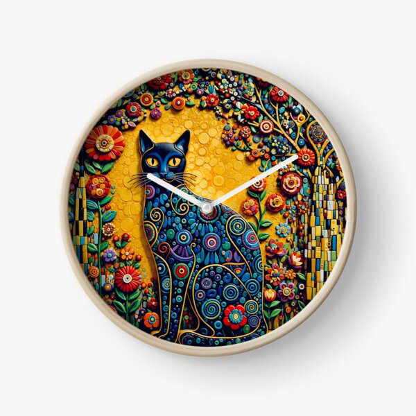 Item preview, Klimt Cat in Flower Garden  designed and sold by Vicky Brago-Mitchell®.