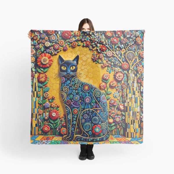 Item preview, Klimt Cat in Flower Garden  designed and sold by Vicky Brago-Mitchell®.