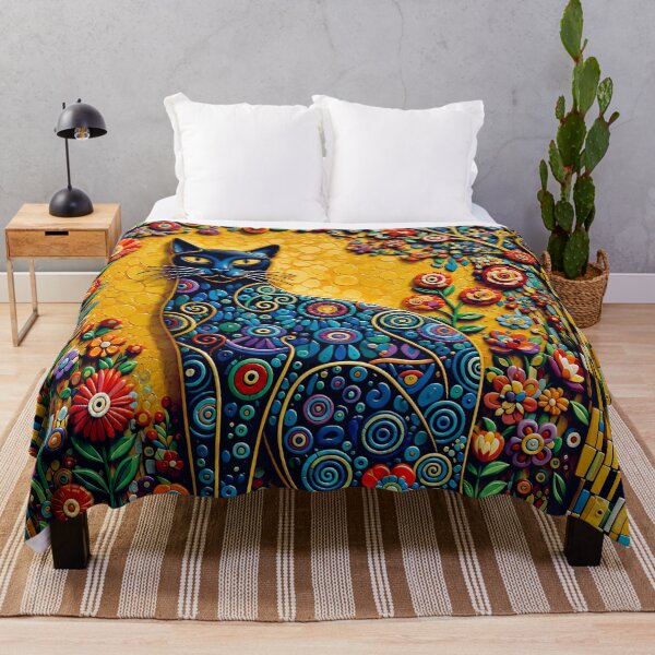 Item preview, Klimt Cat in Flower Garden  designed and sold by Vicky Brago-Mitchell®.