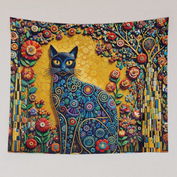 Item preview, Klimt Cat in Flower Garden  designed and sold by Vicky Brago-Mitchell®.