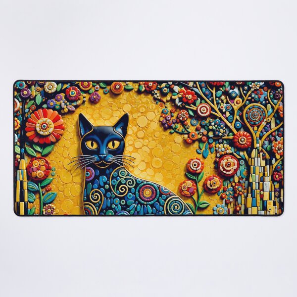 Item preview, Klimt Cat in Flower Garden designed and sold by Vicky Brago-Mitchell®.