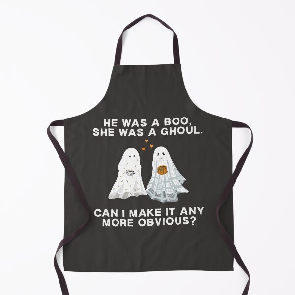 Item preview, He Was a Boo, She Was a Ghoul Cute Ghost Couple designed and sold by GhostlyWorld.