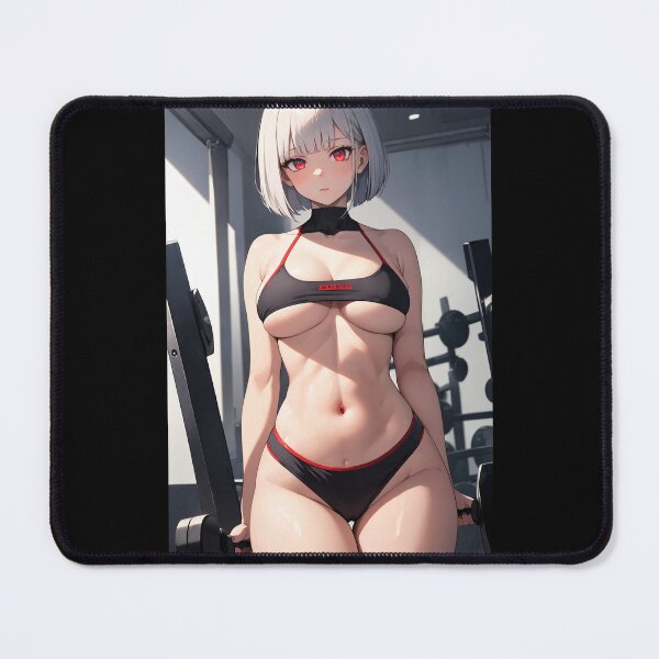 Item preview, Fit Anime Gym Girl Silver Hair Red Eyes - Yasawa Etsunri designed and sold by iloveanimechibi.