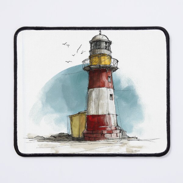 Item preview, Sketch Illustration of a Lighthouse designed and sold by Roxane Bay.