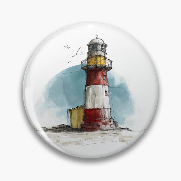 Item preview, Sketch Illustration of a Lighthouse designed and sold by Roxane Bay.