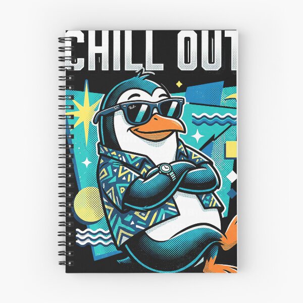 Item preview, Mellow Penguin Tropical Shirt Retro Geometric Art designed and sold by Littermin.