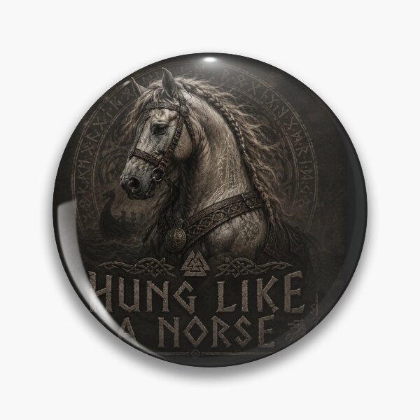 Item preview, Viking Horse Norse Norwegian Runic Artwork Funny designed and sold by Gory-Garments.