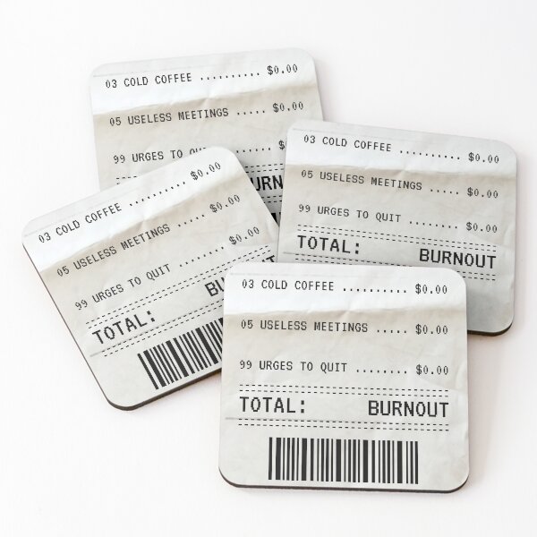 Item preview, Funny Emotional Receipt Corporate Burnout Aesthetic designed and sold by CarlosOddities.