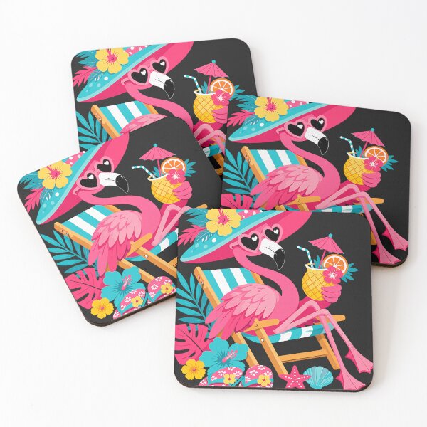 Item preview, Flamingo Pink Palm Tree Tropical Beach Summer Vacation Lover designed and sold by Littermin.