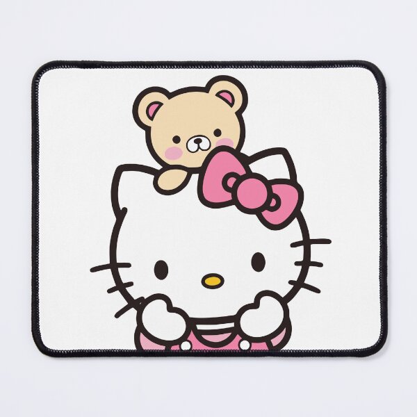 Item preview, Cute Kitty Bear Kawaii Cartoon | Pink Aesthetic Anime Style designed and sold by Pinpondesigns.