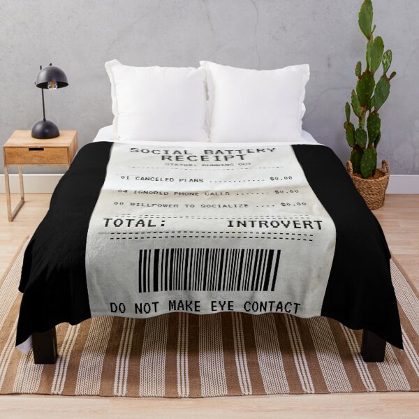Item preview, Funny Introvert Social Battery Receipt Aesthetic designed and sold by CarlosOddities.