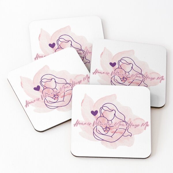 Item preview, Home Is Wherever Mom Hugs Me Motherhood Watercolor Gift designed and sold by byLizedesigns.