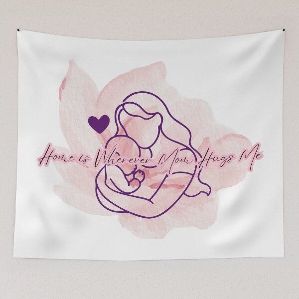 Item preview, Home Is Wherever Mom Hugs Me Motherhood Watercolor Gift designed and sold by byLizedesigns.