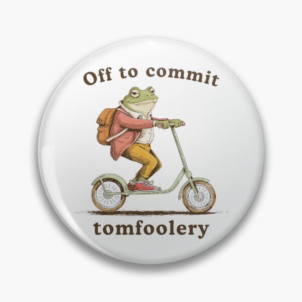 Item preview, Off to Commit Tom Foolery Funny Frog meme designed and sold by suhairee-studio.
