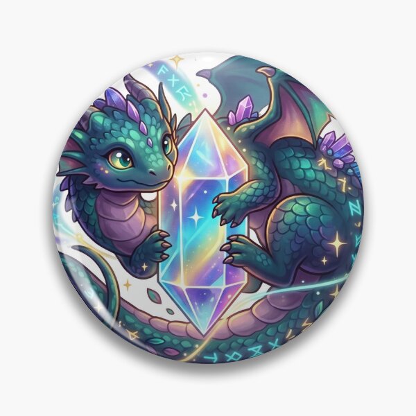 Item preview, Crystal Guardian Twin Dragons Sticker designed and sold by redblink store.
