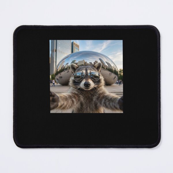 Item preview, Cool Raccoon Selfie Chicago Cloud Gate Sunglasses designed and sold by snowry.