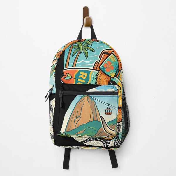 Item preview, Funny Highland Cow Brazil Rio Travel Cowgirl Surfer Beach designed and sold by Littermin.