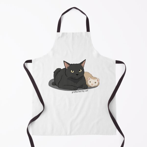 Item preview, Protected By Cat Cute Cat And Ferret Best Friends designed and sold by CoolDanaDesign.