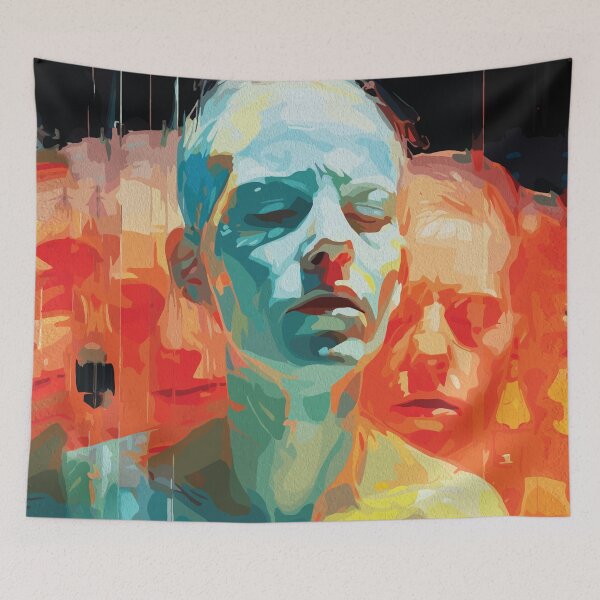 Item preview, Fragmented Souls Abstract Portrait Art designed and sold by RamyGallery.