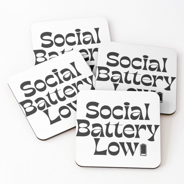 Item preview, Social Battery Low Funny Introvert Quote designed and sold by PnrArtDesign.