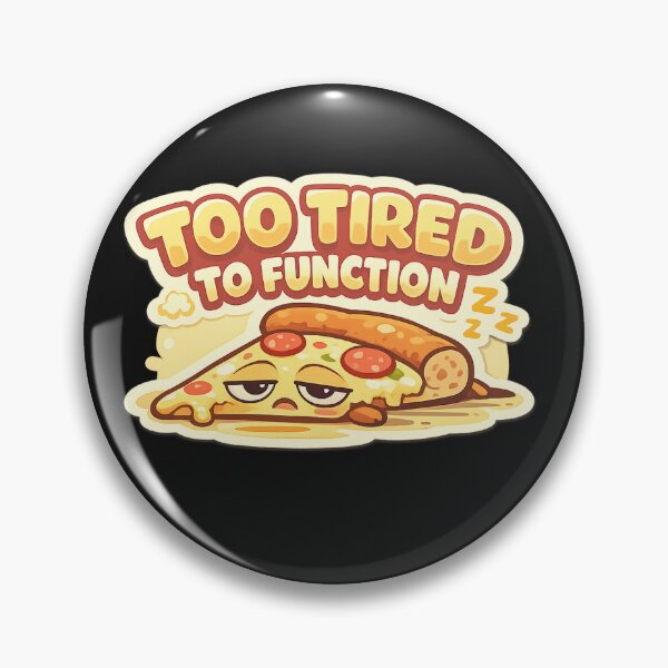 Item preview, Sleepy Pizza Meme Sticker | Funny Food Sticker | Kawaii Humor for Journals designed and sold by CutePrintCorner.