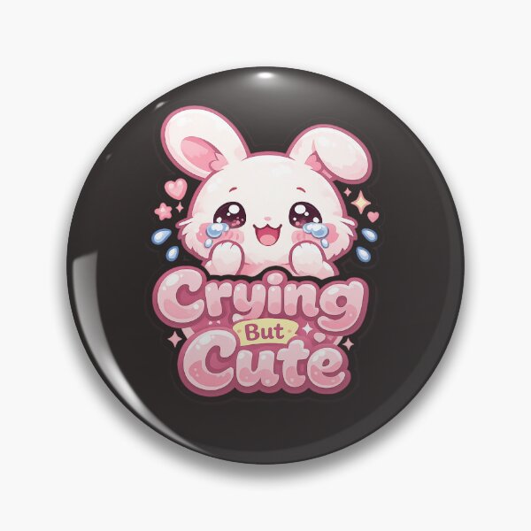 Item preview, Cute Crying Bunny Sticker | Funny Sad Meme | Kawaii Rabbit for Laptop designed and sold by CutePrintCorner.