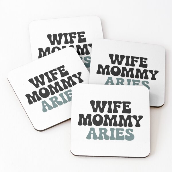 Item preview, Retro Wife Mommy Aries Typography Design designed and sold by Cool-cat-art.