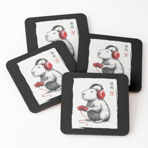 Item preview, Vintage Capybara playing video games Retro Japanese designed and sold by suhairee-studio.