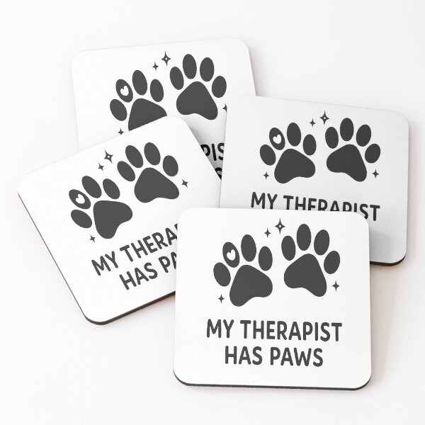 Item preview, My Therapist Has Paws Minimal Pet Lover Design designed and sold by Lovestickerco.