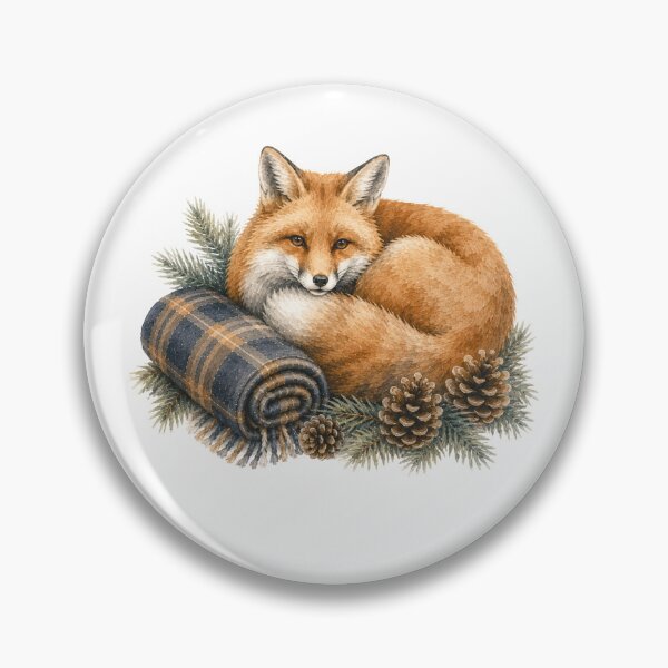 Item preview, Watercolor Sleeping Fox Cozy Art designed and sold by Wild Whimsy Studio.