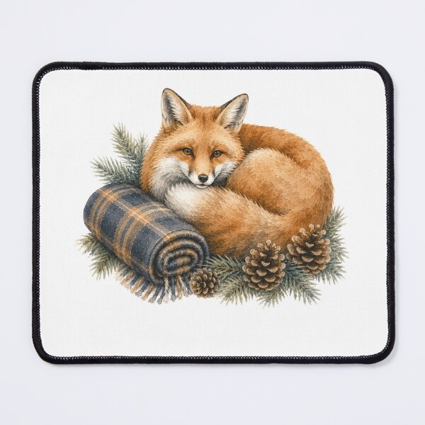 Item preview, Watercolor Sleeping Fox Cozy Art designed and sold by Wild Whimsy Studio.