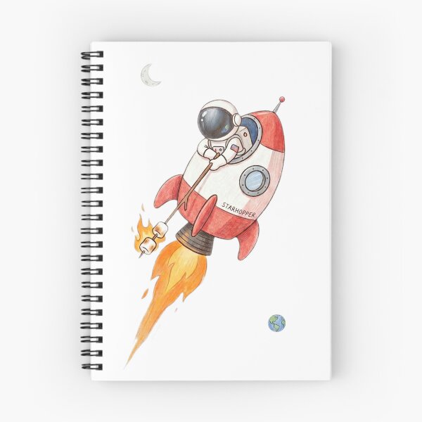 Item preview, Whimsical Astronaut Rocket Marshmallow Camping designed and sold by RaccoonBandit.